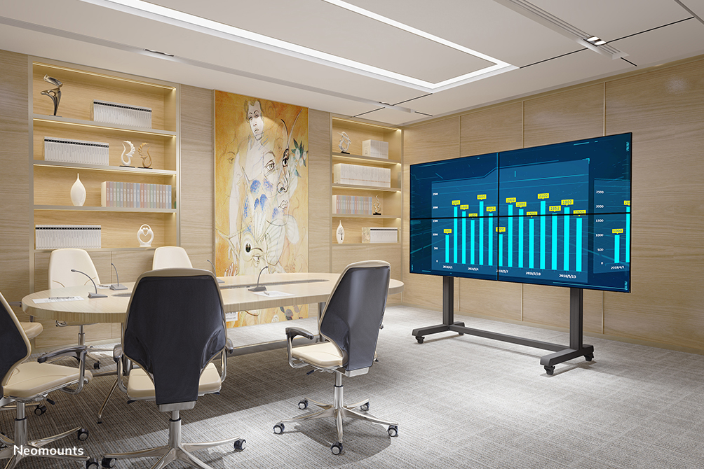 Mobiletto Neomounts by Newstar Pro portatile per Videowall
